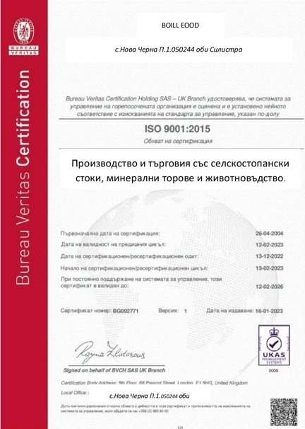 BOILLEOOD ISO CERTIFICATE