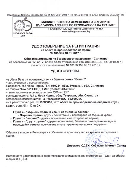 CERTIFICATE OF REGISTRATION